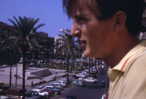 Au balcon de notre hôtel à Beyrouth